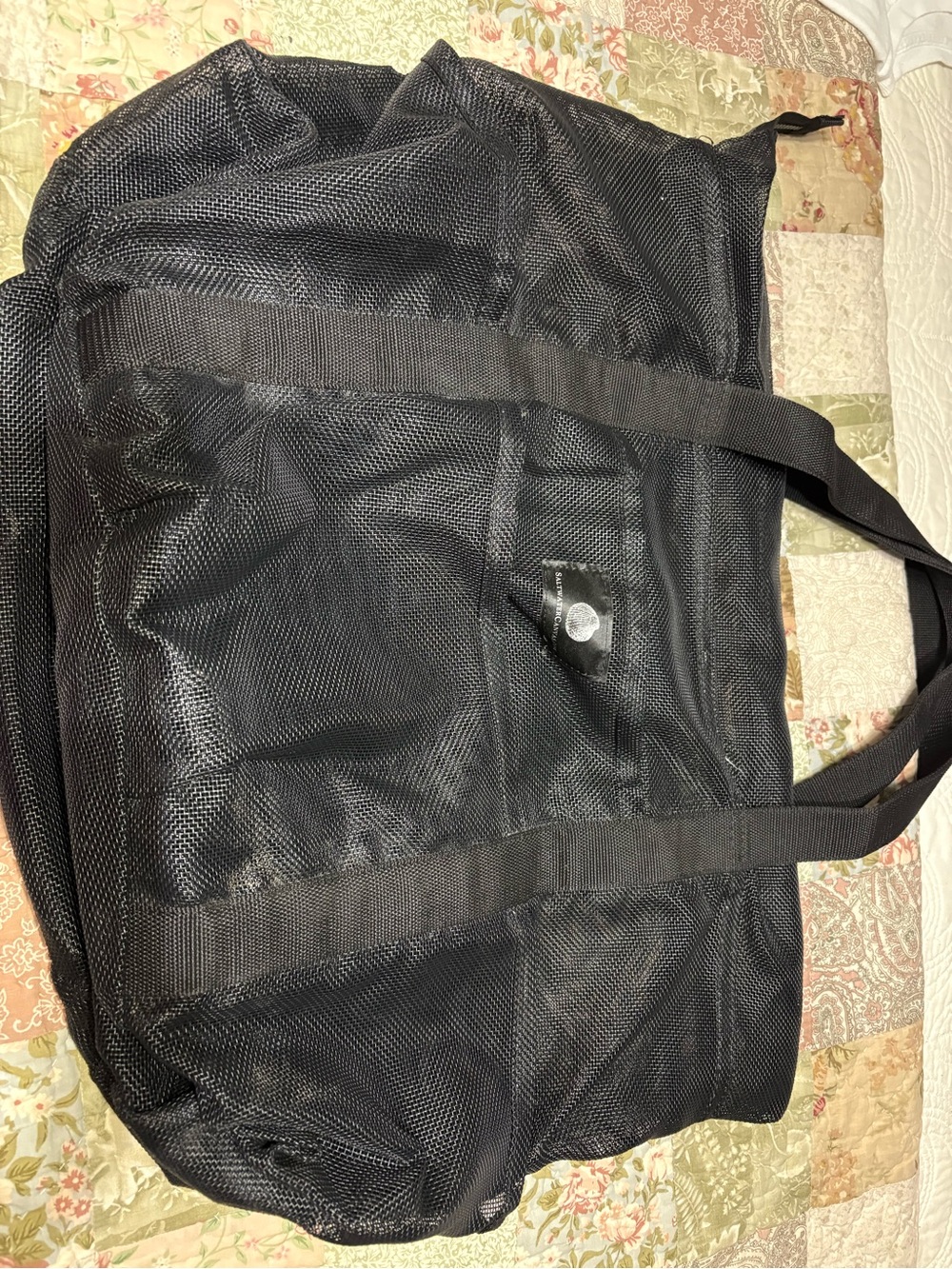 Black Mesh Tote beach bag